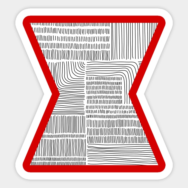 Digital Stitches White Sticker by Loukritia357